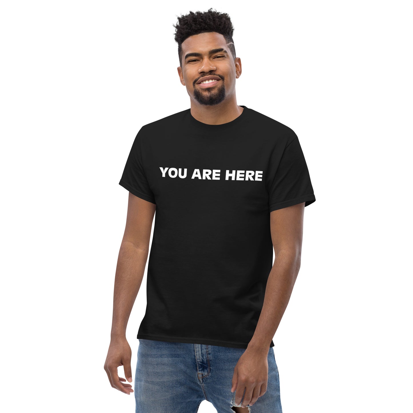 "HERE" Men's classic tee Black