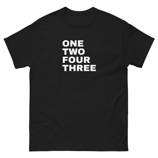 "FOUR" Men's classic tee black