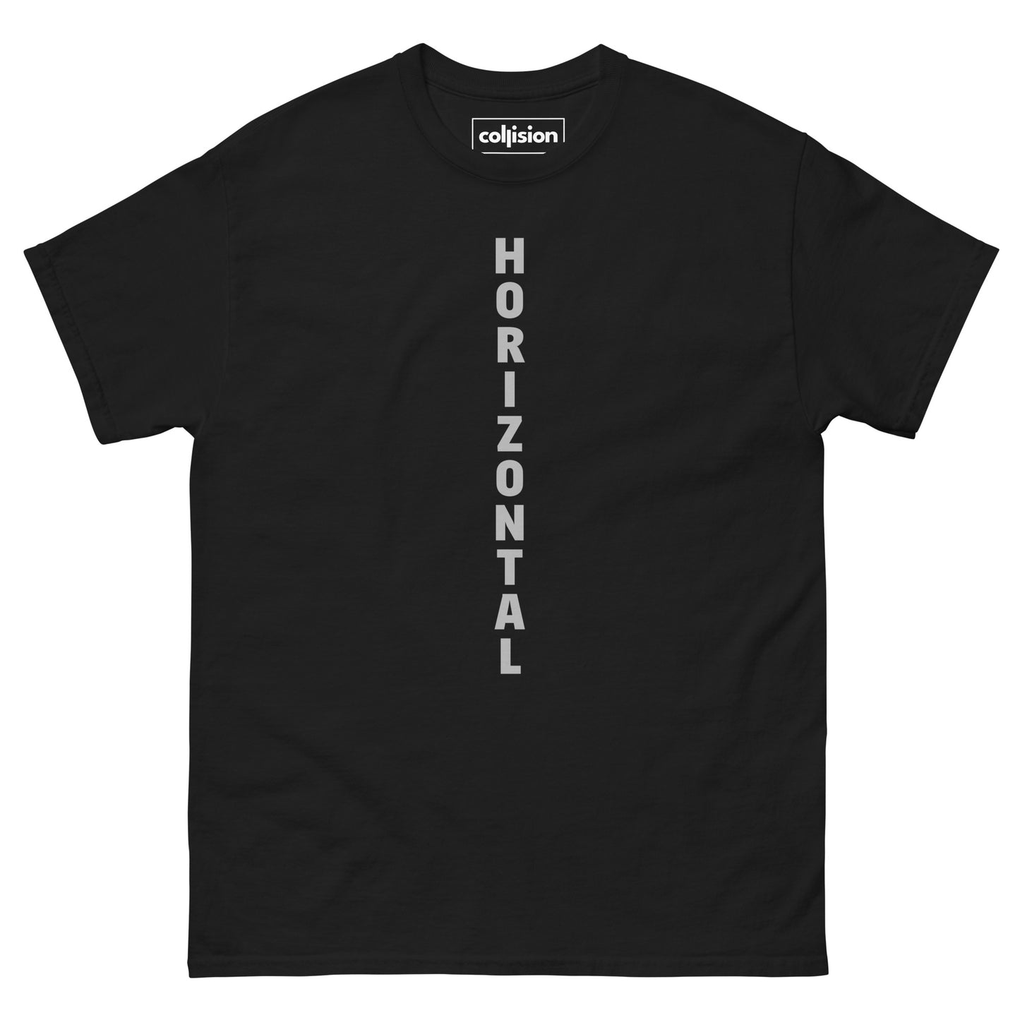 "HORIZONTAL" Men's classic tee black