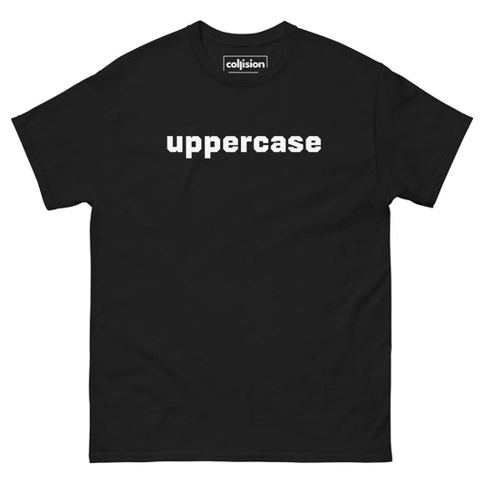 "UPPERCASE" Men's classic tee BLACK