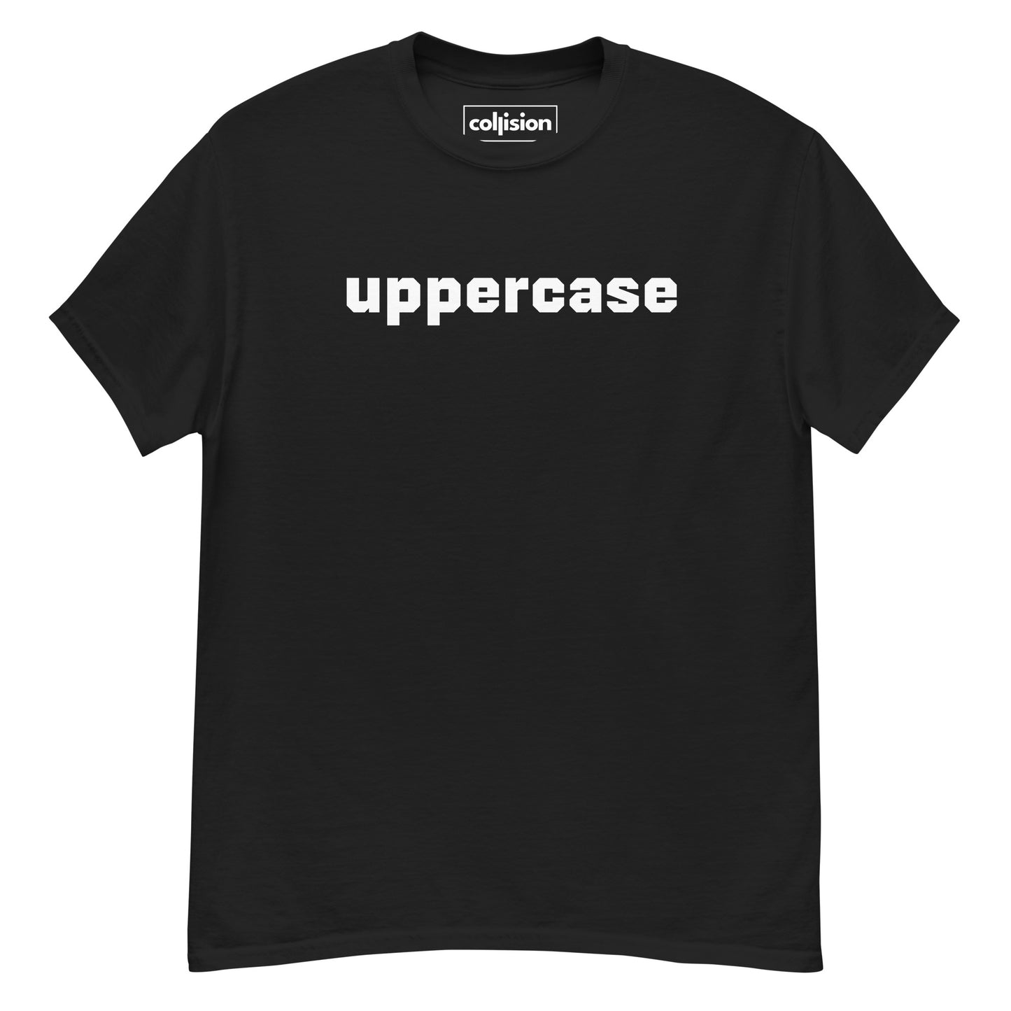 "UPPERCASE" Men's classic tee BLACK