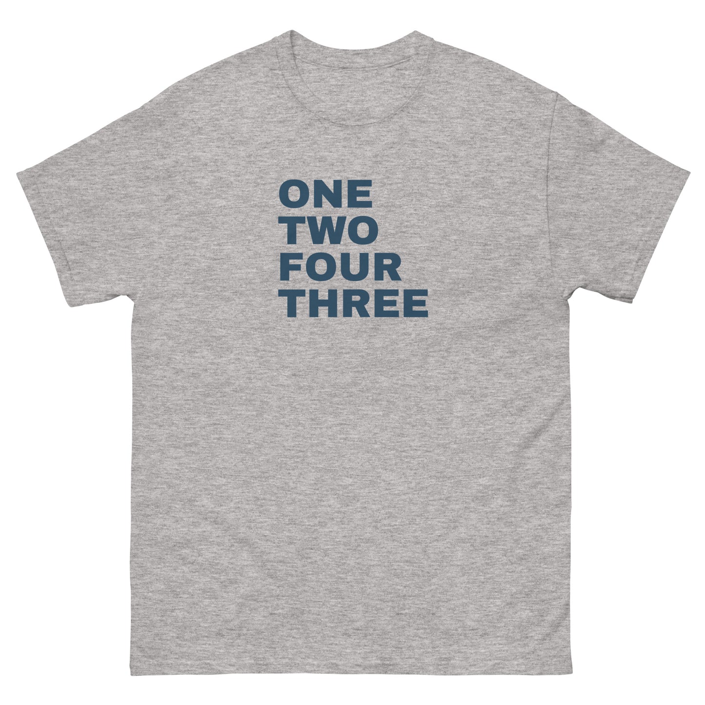 "FOUR" Men's classic tee Grey