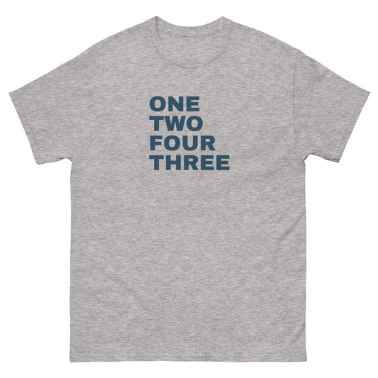 "FOUR" Men's classic tee Grey