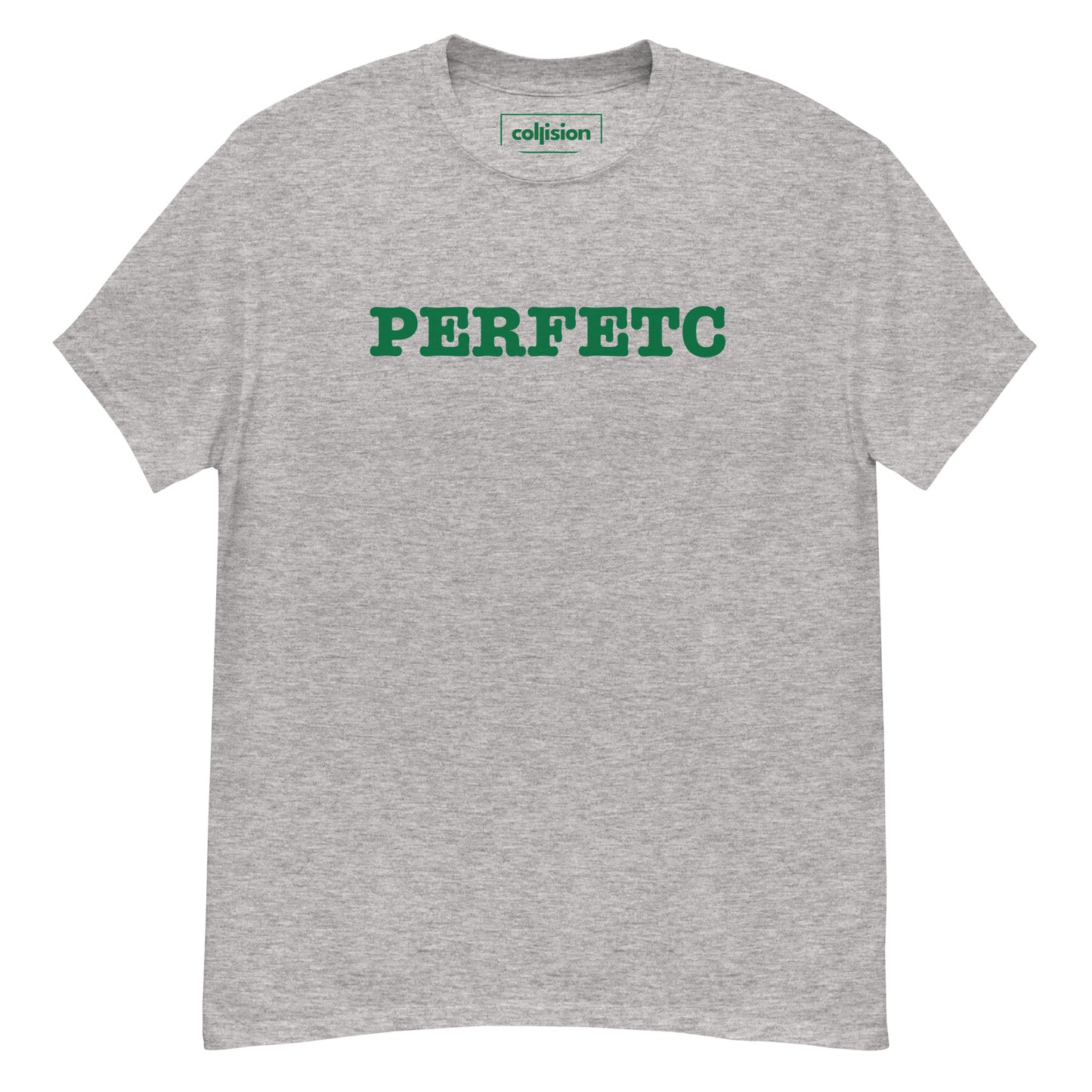 "PERFETC" Men's classic tee Grey