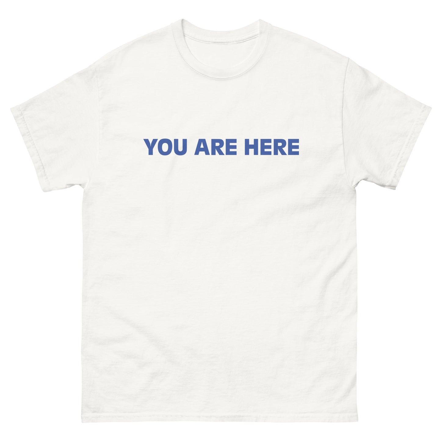 "HERE" Men's classic tee White