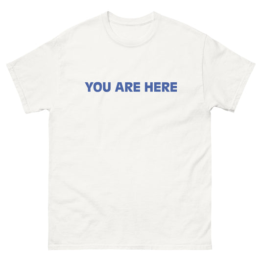 "HERE" Men's classic tee White