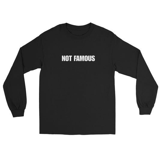 "FAMOUS" Men’s Long Sleeve Shirt Black