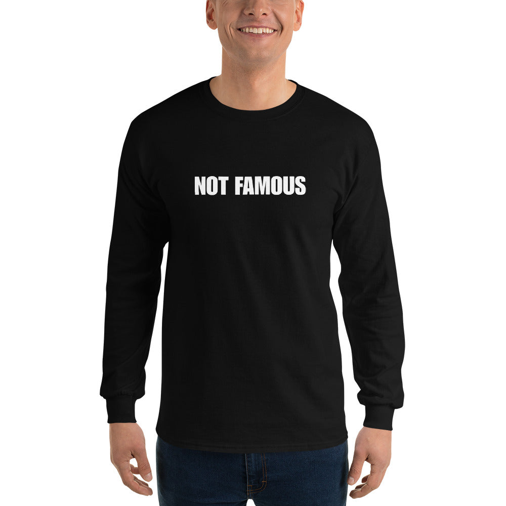 "FAMOUS" Men’s Long Sleeve Shirt Black