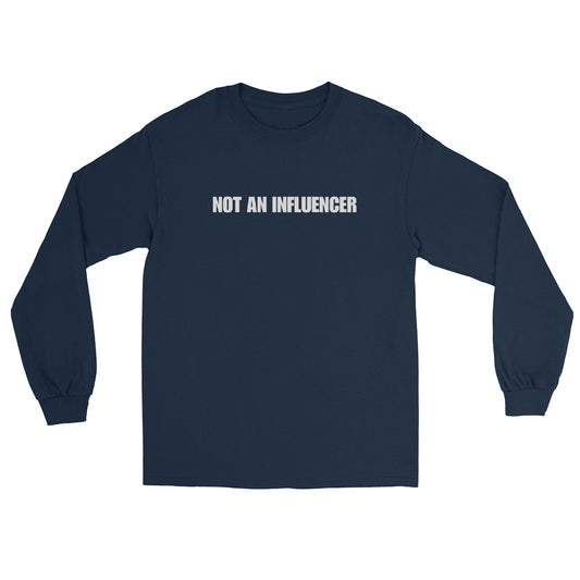 "INFLUENCER" Men’s Long Sleeve Shirt Navy Blue