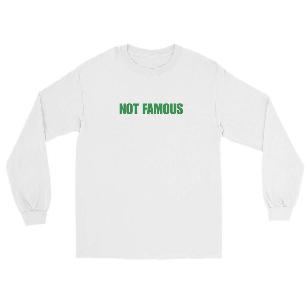 "FAMOUS" Men’s Long Sleeve Shirt White