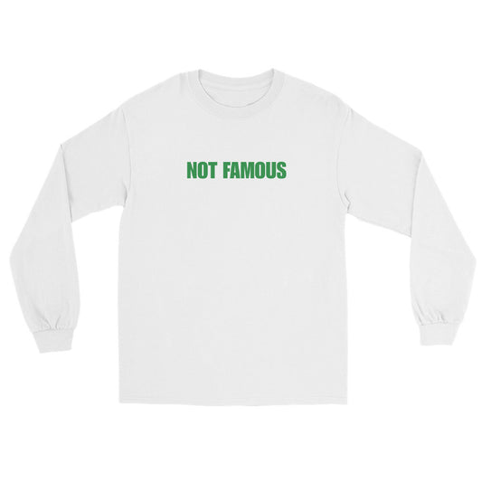 "FAMOUS" Men’s Long Sleeve Shirt White