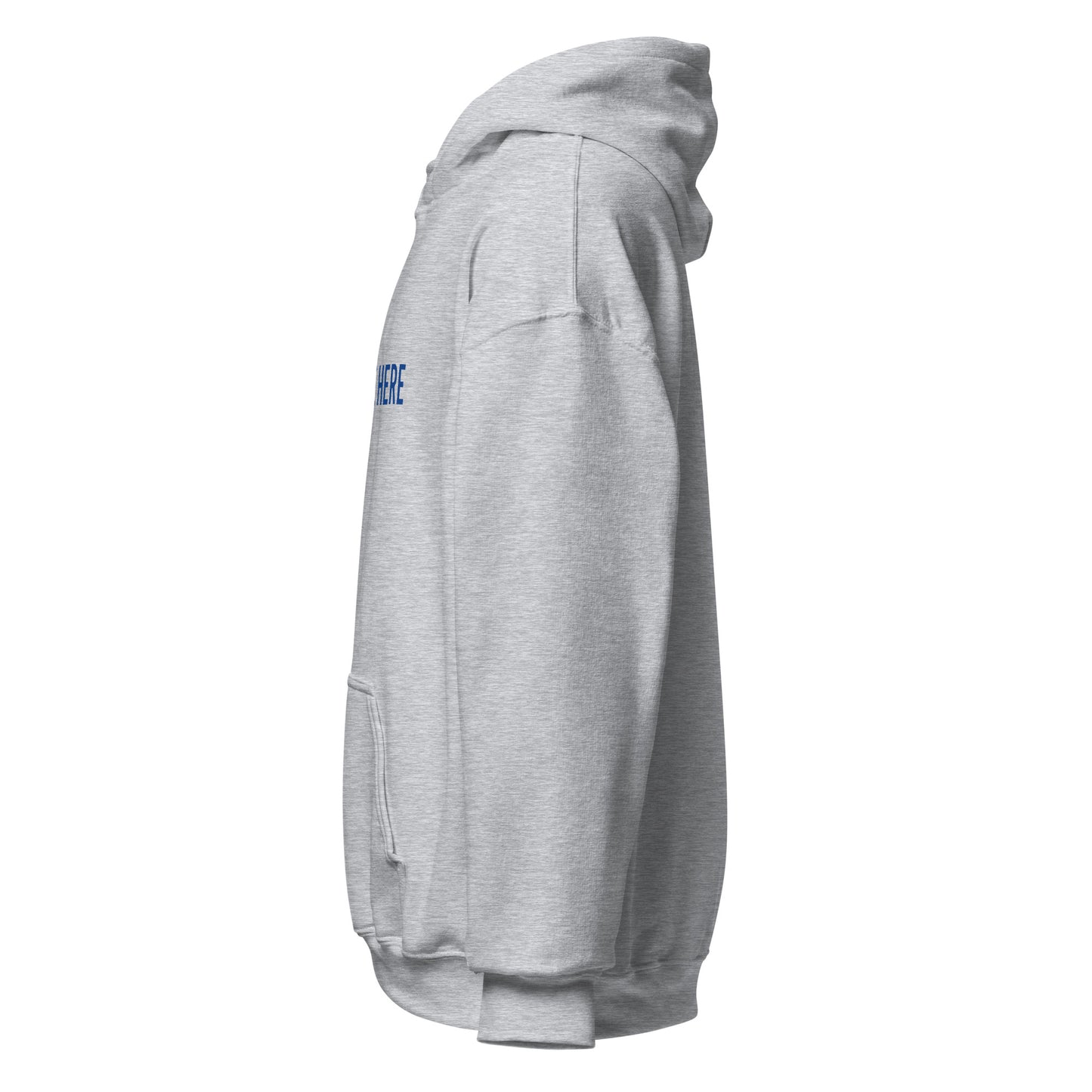 "HERE" Grey Unisex Hoodie