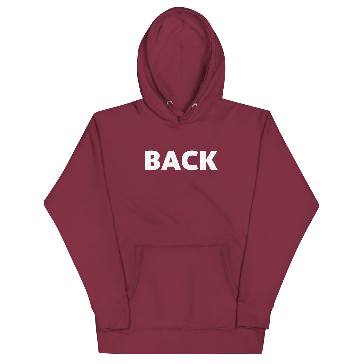 "FRONT_BACK" Unisex Hoodie Maroon