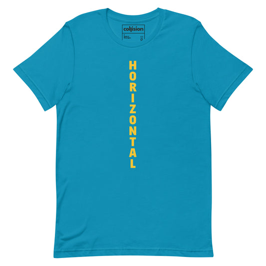 "Horizontal" Unisex t-shirt Blue