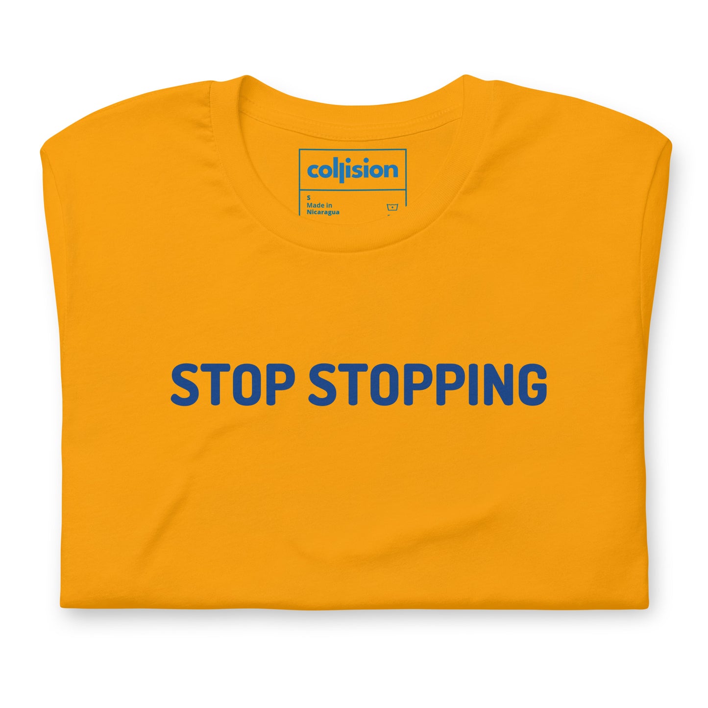 "STOP" Unisex t-shirt orange