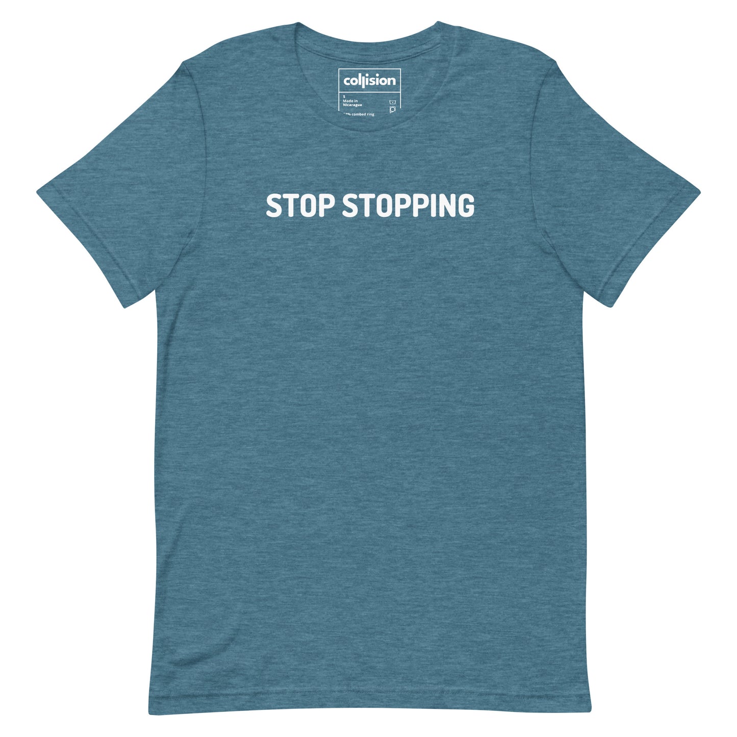 "STOP" Unisex t-shirt blue