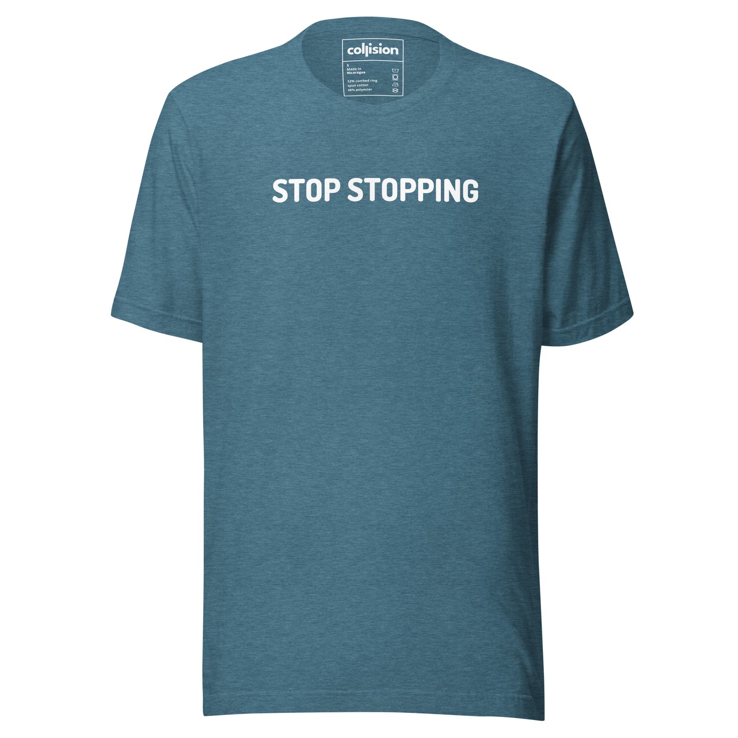 "STOP" Unisex t-shirt blue