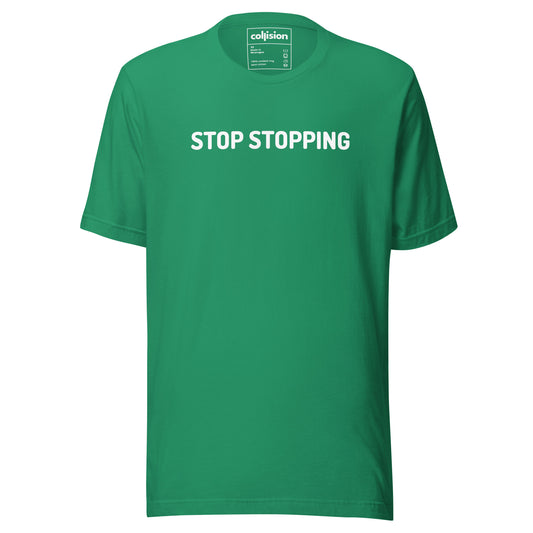 "STOP" Unisex t-shirt green