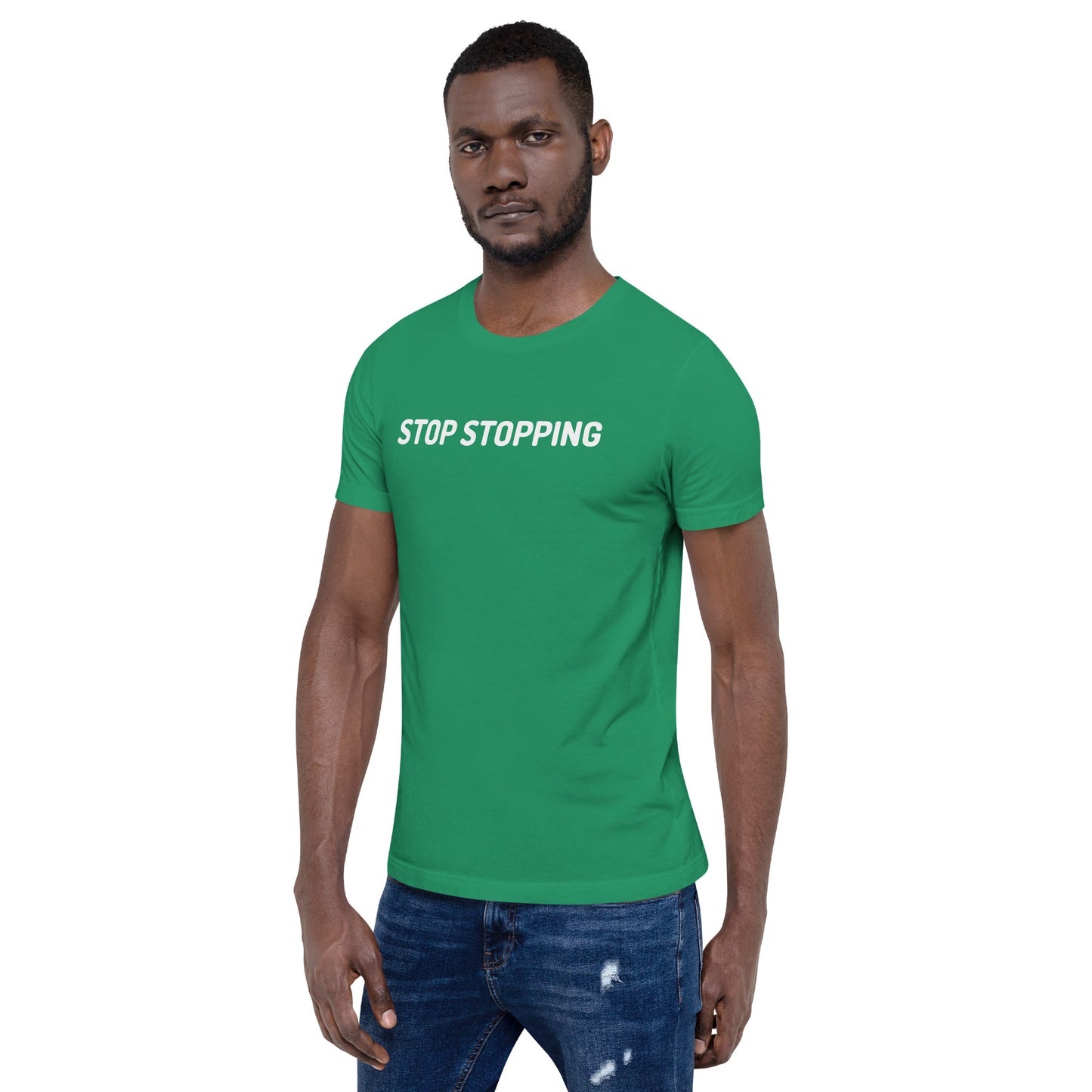 "STOP" Unisex t-shirt green